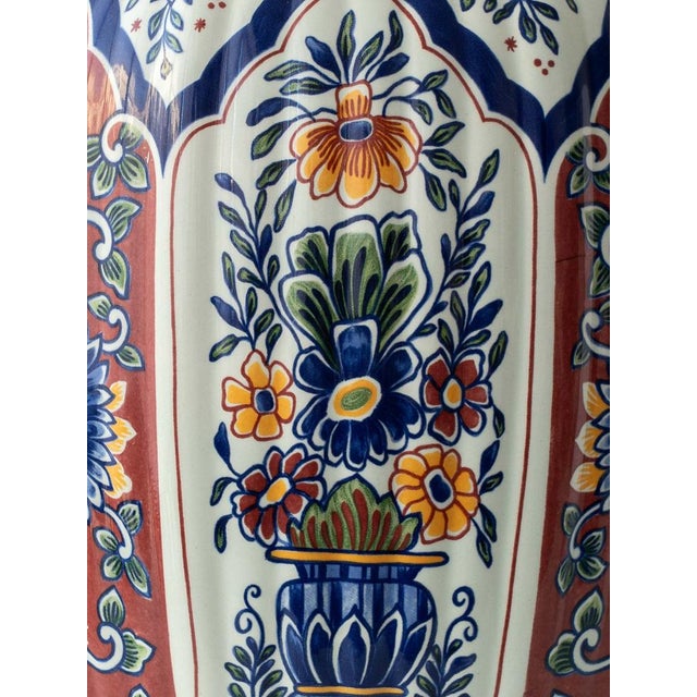 Belgian Polychrome Ceramic Table Lamp from Boch Frères, 1950s For Sale - Image 9 of 16