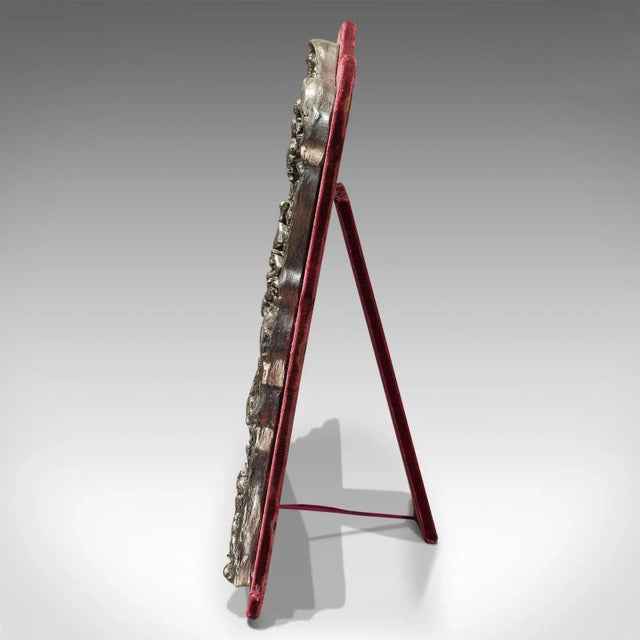 Mid 20th Century 1950s Sterling Silver Decorative Mirror For Sale - Image 5 of 11