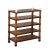 Andres Five Tier Table with Black Trim and Bone Cream Inlay Knob Detail