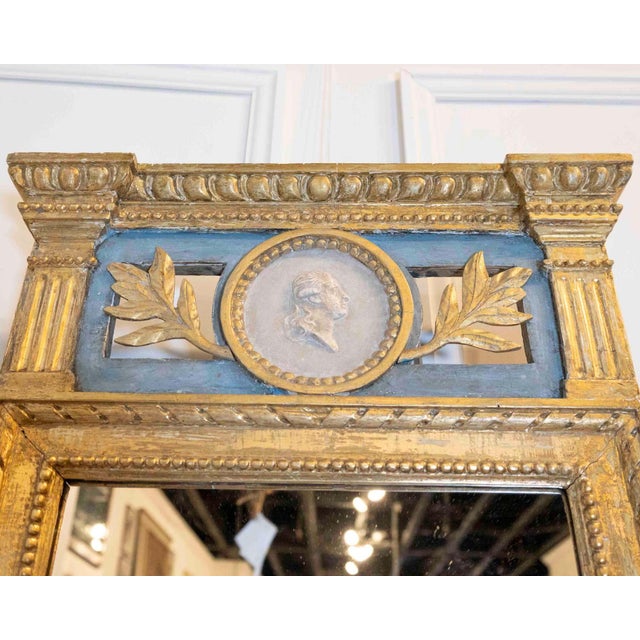 Gold Swedish Neoclassical Mirror, Circa 1810 For Sale - Image 8 of 9