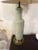 Mid-Century Paul Hanson Celadon Glazed Ceramic Table Lamp - Solid Cast Brass Base For Sale - Image 9 of 12