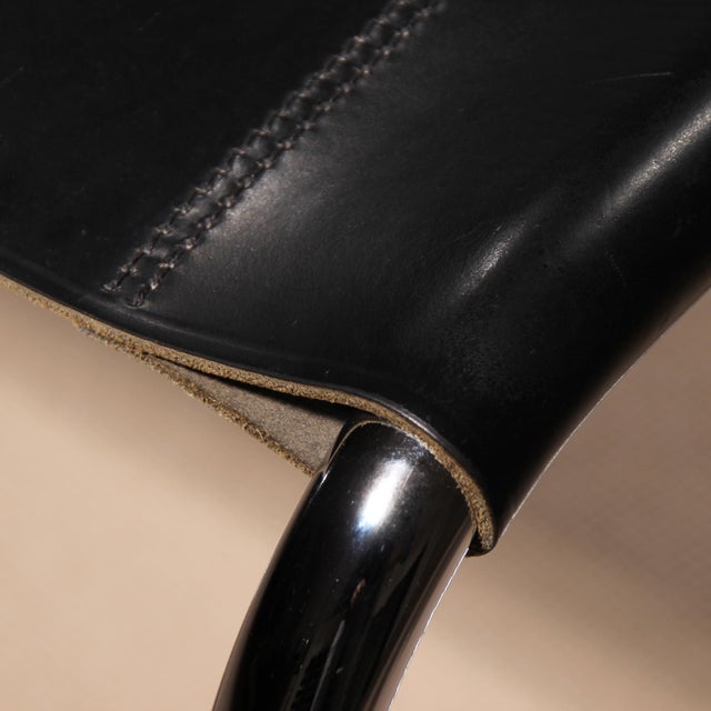 Cantilever Chair in Black Leather by Mart Stam for Thonet, Germany, 1926 For Sale - Image 10 of 18
