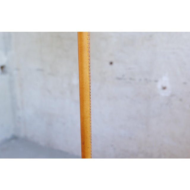 Mid-Century Leather Brass Floor Lamp from Atelje Lyktan, Sweden, 1960s For Sale - Image 11 of 18