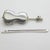 Vintage Italian Handmade Genuine Silver Violin Miniature with Metal Case by Sacchetti Silversmith, 1970s For Sale - Image 9 of 16