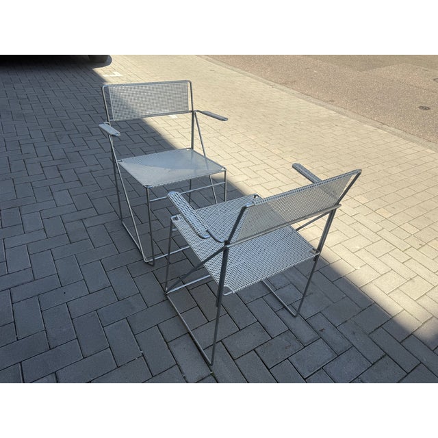 White X Line Dining Chairs by Niels Jørgen Haugesen for Hybodan, 1970s, Set of 2 For Sale - Image 14 of 18