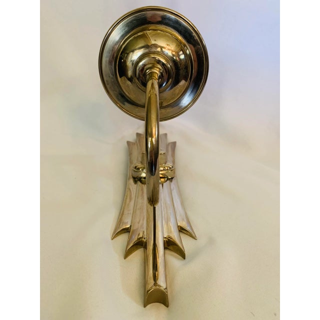 Foundry Showroom Weiss & Biheller Hollywood Regency/Deco Nickel Finish Wall Sconce For Sale - Image 4 of 13