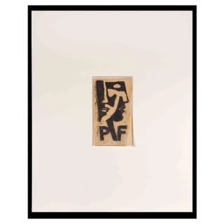 Michel Fingesten, Ex Libris PF, 1936, Woodcut For Sale