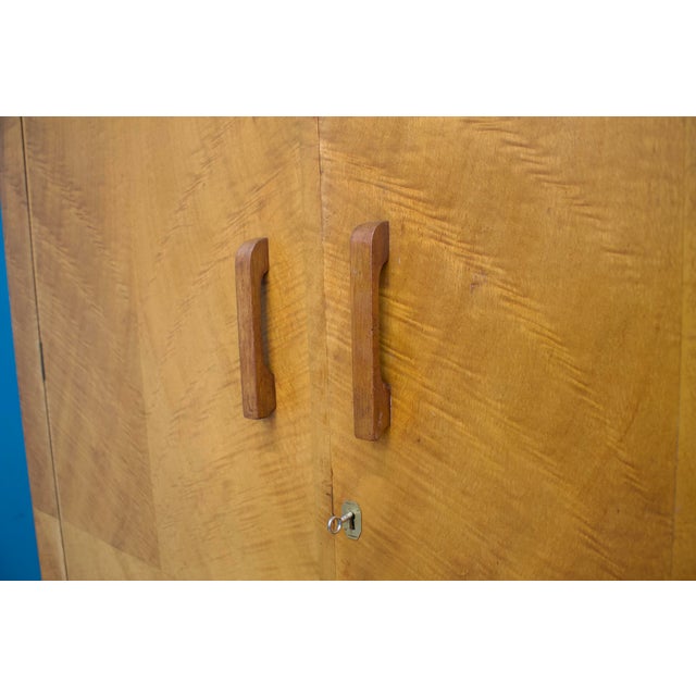Wood Vintage Art Deco Burr Walnut Wardrobe, 1930s For Sale - Image 7 of 10