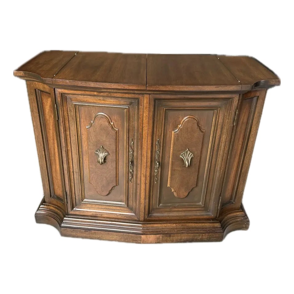 Vintage Mid-Century Modern Flip Top Sideboard Credenza Server on