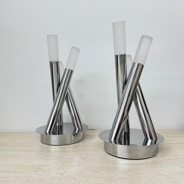 German Table Lamp from Wofi Leuchten, 1990s Set of 2, in Good conditions. Designed 1990 to 1999 This piece has an...