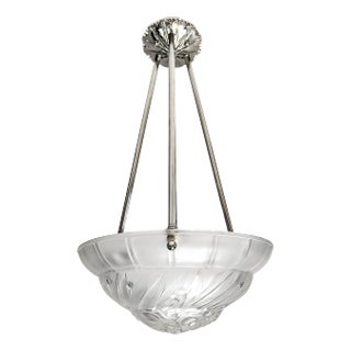 French Art Deco Pendant Chandelier For Sale