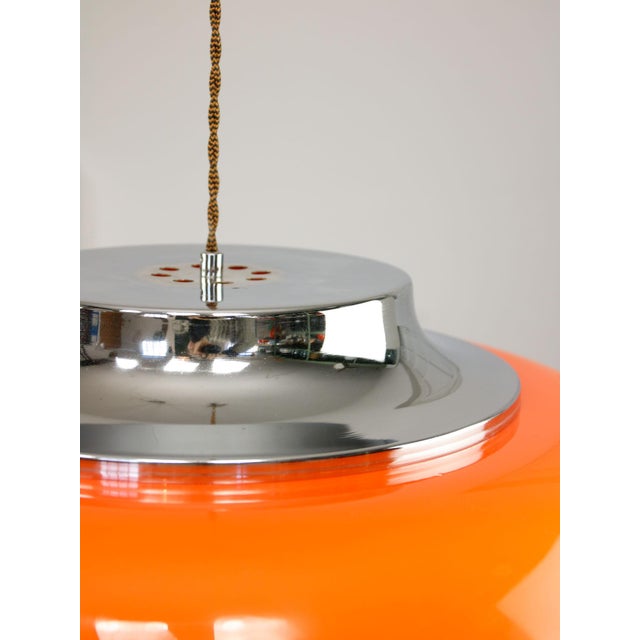 Large Space Age Orange Best Pendant from Guzzini, 1970s For Sale - Image 11 of 18
