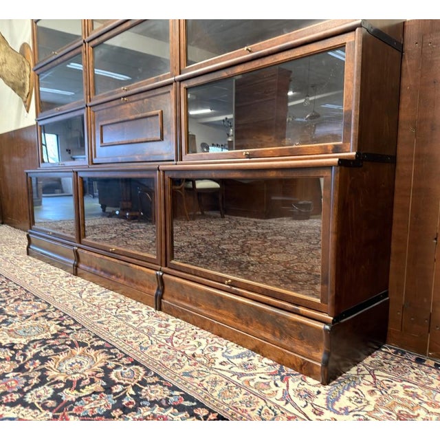 Large English Modular Bookcase from Globe Wernicke, Set of 3 For Sale - Image 13 of 18