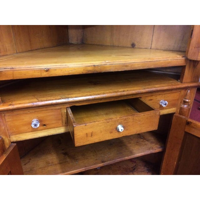 Antique Pine Corner Cabinet, Rustic Corner Cabinet For Sale - Image 13 of 14