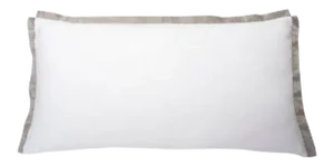 Remy Standard Sham, Optic White & Sterling