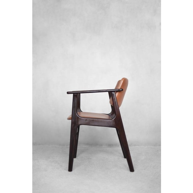 1960s Mid-Century Scandinavian Modern Mahogany Office Chair, 1960s For Sale - Image 5 of 16