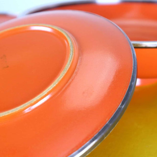 1960s Vintage German Centerpiece with Plates from Karlsruhe, 1960s, Set of 6 For Sale - Image 5 of 13