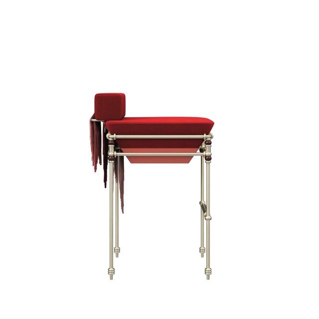 Not Yet Made - Made To Order Seraphine Bar Chair with Fringes from Ottiu For Sale - Image 5 of 16