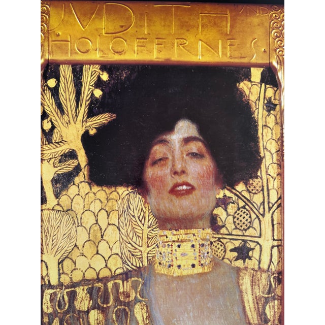 Gustav Klimt (1862-1918), Judith I, 1901, Österreichische Galerie Wien, Exhibition Poster, Vienna 1900 - Art and Design in 1991, Printed in Denmark For Sale - Image 9 of 10