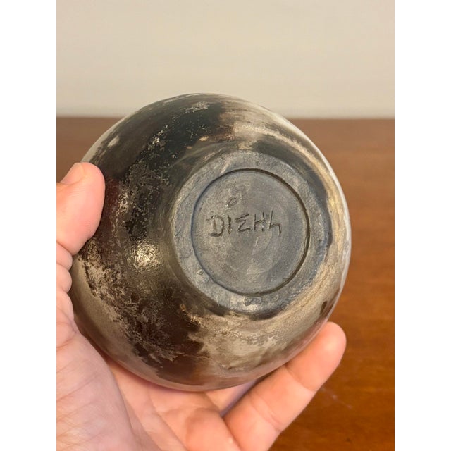 1960s Vintage Mid-Century Modern Studio Pottery Lidded Vessel, Signed For Sale - Image 5 of 5