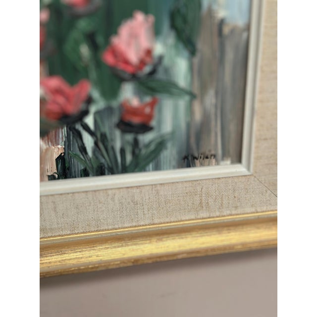 A. Wilén, Floral Impasto, 1960s, Oil on Panel, Framed For Sale - Image 6 of 17