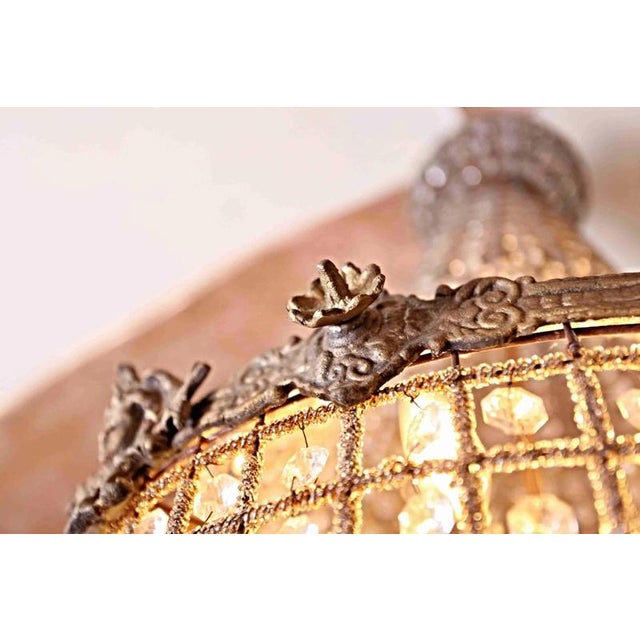 Louis XVI Pear-Shaped Crystal Chandelier For Sale - Image 6 of 9