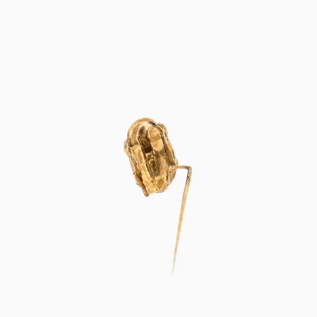 Antique 9k Gold & Diamond Figural Gold Panning Miner Stick Pin For Sale - Image 15 of 15
