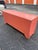 1960s Hollywood Regency Asian-Inspired Dresser in Tucson Coral Lacquer With Brass Hardware – 72” Credenza For Sale - Image 10 of 10