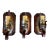 Set 3 Old Iron/ Brass Polychrome Rustic Sconces Circa 1920 For Sale