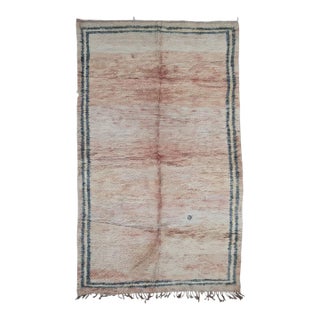 Blush Pink Berber Vintage Rug - 10.5 X 6.1 Ft For Sale