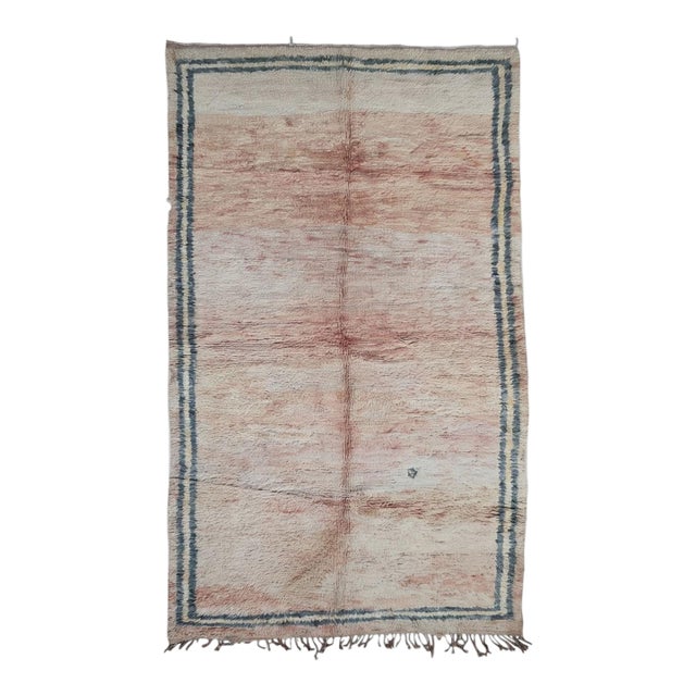 Blush Pink Berber Vintage Rug - 10.5 X 6.1 Ft For Sale