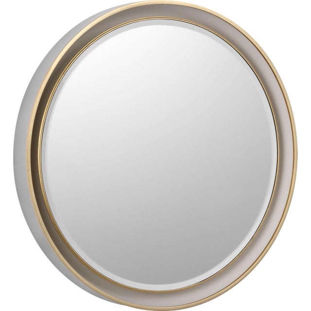 Thomas O'Brien for Visual Comfort Signature Tricia 24" Illuminated Round Mirror in Polished Nickel and Gild For Sale In Houston - Image 6 of 11