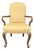 Queen Anne Style Upholstered Armchair For Sale