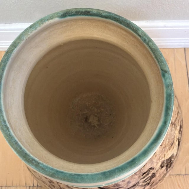 Vintage Vallauris French Studio Pottery Vase Lavender Honey Pierre Chauvet 8" For Sale - Image 4 of 10