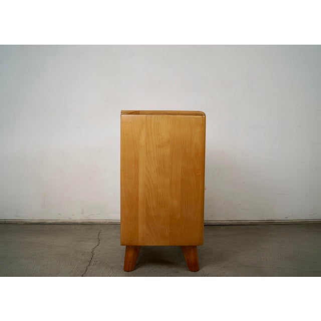 1940’s Art Deco Solid Birch Heywood Wakefield Nightstand / Cabinet For Sale - Image 10 of 12