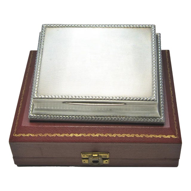 Sterling Silver Cigarette Box from Asprey & Co. London, 1950s For Sale