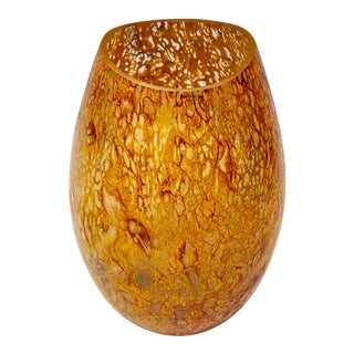 Kosta Boda Dino Orange-Yellow Glass Vase For Sale