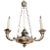 Vintage English Nickel Plated 3-Light Chandelier For Sale