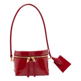 2024 Jacquemus Le Vanito Les Sculptures Circular Case Bag Leather Top Handle Bag Red For Sale