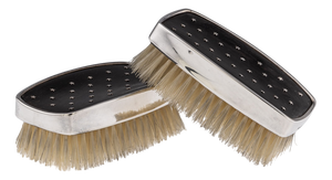 Vintage 20th Century Silver Clothes Brushes from Leslie Durbin, 1957, Set of 2