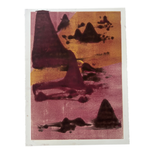 Original Abstract Landscape Monotype Artwork, Unframed