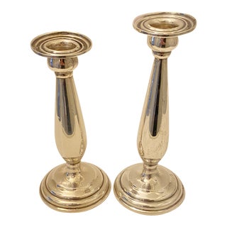 1920s Silver Candlestick Candle Holders - Set of 2 For Sale