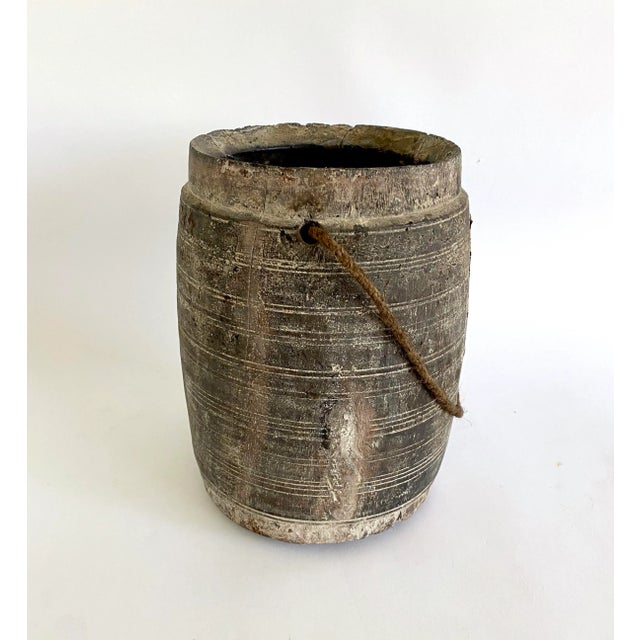 Rustic Wood Hanging Honey Pot Vessel For Sale In Los Angeles - Image 6 of 9