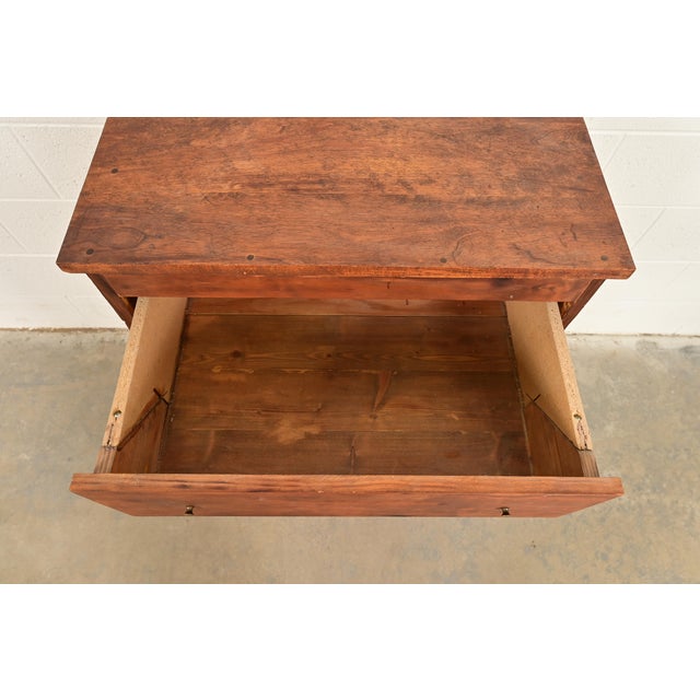 Wood Antique Arts & Crafts Walnut 10-Drawer Flat File Cabinet, Circa 1900 For Sale - Image 7 of 16