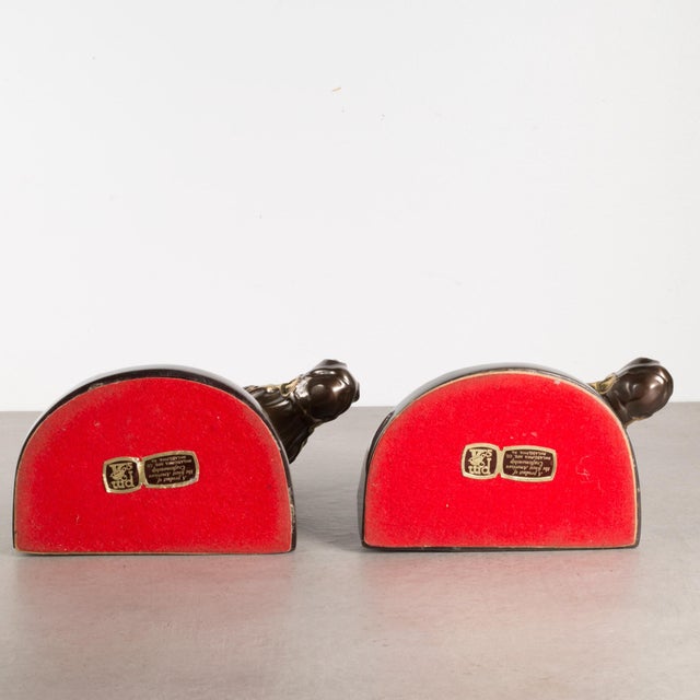 Mid 20th Century Mid-Century Philadelphia Manufacturing Co. Brass Horse Bookends c.1950 For Sale - Image 5 of 5