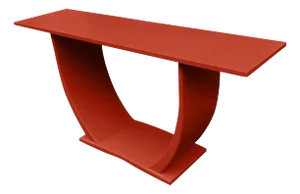 Mid Century Modern Console Custom Corvette Red Finish