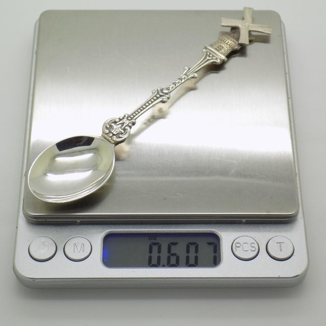 Vintage Handmade Sterling Silver 925 Teaspoon With Spinning Blades Windmill For Sale - Image 10 of 12