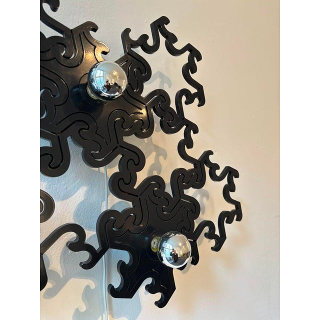 Metal Sculptural Wall Lamp, 1970s For Sale - Image 7 of 9