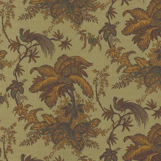 Sample- Schumacher Coconut Grove Fabric in Spruce For Sale