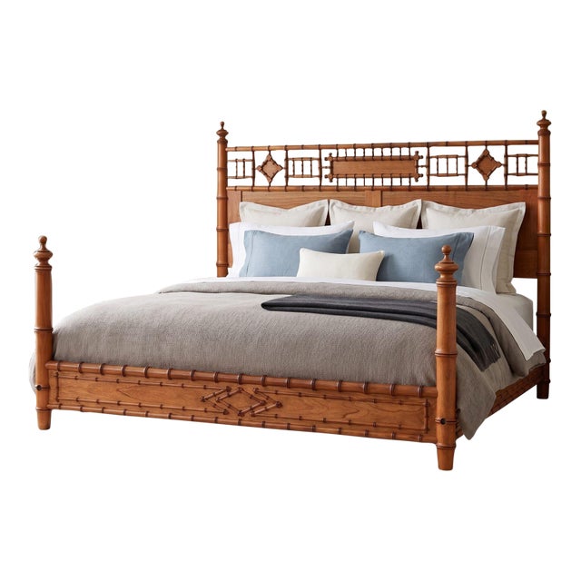 Custom Faux Bamboo King Bed For Sale